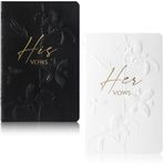 molekaus Evlilik Yemin Kitapları için Vow Books gelin ve damat için düğün hediyesi 28 Sayfa - 5,5 x 3,5 In Düğün Defteri, Altın Kaplama Yazı Tipi Seti (Beyaz ve Siyah)