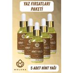 MOLENA BİTKİSEL Hint Yağı Fırsat Paketi 5'li – %100 Doğal Soğuk Sıkım Bitkisel Bakım Yağı 20 ml x 5