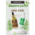 MOLENA BİTKİSEL Saç Ve Cilt Bakım Seti - Hint Yağı (20 ML) Ve Biberiye Suyu (50 ML) %100 Saf Ve Doğal