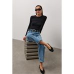 Molene Açık Mavi Mom Fit Yüksek Bel Jean