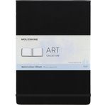 Moleskine Art Collection sulu boya albümü ve çizim defteri not defteri, sert kapaklı ve elastik kilitli, sulu boya ve sulu boya kalemleri için uygundur, siyah, A4 21 x 29,7 cm, 60 sayfa
