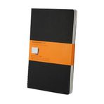 Moleskine Cahier Büyük Boy 3'lü Çizgili Siyah Defter
