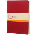 Moleskine CH111 Cahier Kırmızı Çizgili Cep Boy 3'lü Defter