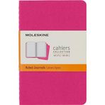 Moleskine Çizgili Cahier Not Defteri 3'Lü Set Cep Boy Kinetik Pembe