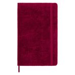 Moleskine Çizgili not defteri, sınırlı sayıda kadife koleksiyonu, elastik kilitli sert kapak, renk pembe, büyük formatta, 144 sayfa