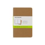 Moleskine Çizgisiz Cahier Not Defteri 3’lü Set Cep Boy Kraft Kahve