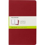 Moleskine Çizgisiz Cahier Not Defteri 3'Lü Set L Boy Yabanmersini Kirmizisi