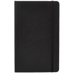 Moleskine - Deri not defteri, çizgili sayfalar ile not defteri, kutu ve şeffaf kapaklı, yumuşak kaplama, büyük format 13 x 21 cm, renk siyah, 176 sayfa