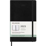 Moleskine Haftalık planlayıcı 2023, 12 aylık haftalık takvim, haftalık planlayıcı ve not defteri, yumuşak kapak, büyük format 13 x 21 cm, renk siyah