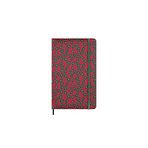 Moleskine Mantero'dan ipek not defteri, İtalyan ipekli sert kapak, çizgili sayfalar ve elastik kilitli, hediye kutulu, büyük format 21 x 13 cm, renk bordo