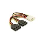 Molex Sata Power Molex 2 Sata Power Güç Kablosu Sata Power Çoklayıcı - Siyah