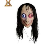 Molezu LED Işık Momo Ürpertici Maske Korkunç Mücadelesi Oyunları Evil Lateks Maske Uzun Saç Cadılar Bayramı Kostüm Partisi Sahne (Yurt Dışından) - Renkli - Yok