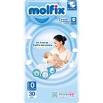 Molfix 0 Numara Prematüre Bantlı Bebek Bezi 0 - 3 kg 30 Adet Hızlı Emici Teknoloji - 0: 0 - 3 kg Yenidoğan / 50'li