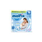 Molfix 1 Numara Yenidoğan Bebek Bezi 2-5 kg 74'lü, molfix174