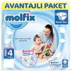 Molfix 4+ Beden Bantlı Bebek Bezi 9-16 Kg 52li Fırsat Paketi Hızlı Emici Teknoloji