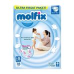 Molfix 5 Numara Bantlı Bebek Bezi, 78 Adet