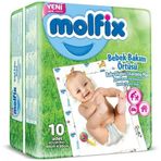 Molfix 60x60 cm 10'lu Bebek Alt Açma Bezi