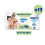 Molfix Alkolsüz 12 x 60 Yaprak 12 Paket Islak Mendil