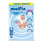Molfix Bantlı Bebek Bezi 3 Beden 4 - 9 kg Fırsat Paketi 68'li Rahat Kullanım Sunar