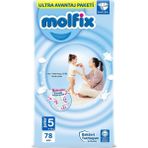 Molfix Bantlı Bez 5 Numara Junior 11-18 kg Ultra Fırsat Paketi 78'li Esnek Yan Bantlarla Rahatlık