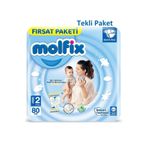 Molfix Bebek Bezi 2 Beden Mini Fırsat Paketi, 80 Adet, Bantlı
