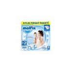 Molfix Bebek Bezi 2 Numara Mini, 3-6 kg, Aylık Fırsat Paketi, 200 Adet