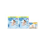 Molfix Bebek Bezi Beden 1 (2-5kg) Yeni Doğan 164 Adet + Islak Mendil 3x50 Yaprak, Ekonomik Fırsat Paketi
