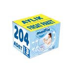 Molfix Bebek Bezi Beden 3, 4-9 kg, Midi, 204 Adet, Aylık Fırsat Paketi