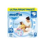 Molfix Bebek Bezi Ultra Fırsat Paketi, X Large 6 No, 124 Adet (62 Li x 2 Paket)