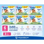 Molfix İzotonik Islak Mendil 6x180 Adet (Toplam 1080 Adet) – Ekonomik Büyük Paket, Ferah Temizlik