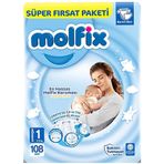 Molfix No:1 Yenidoğan 108 Adet Bebek Bezi