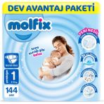 Molfix No:1 Yenidoğan 144 Adet Bebek Bezi