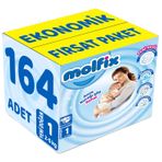 Molfix No:1 Yenidoğan 164 Adet Bebek Bezi