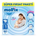 Molfix No:1 Yenidoğan 180 Adet Bebek Bezi