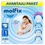 Molfix No:1 Yenidoğan 246 Adet Bebek Bezi