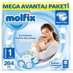 Molfix No:1 Yenidoğan 264 Adet Bebek Bezi