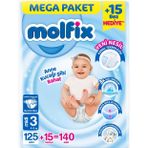 Molfix No:3 Midi 140 Adet Bebek Bezi
