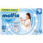 Molfix No:3 Midi 34 Adet Bebek Bezi