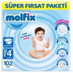 Molfix No:4+ Maxi Plus 102 Adet Bebek Bezi