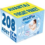 Molfix No:4+ Maxi Plus 208 Adet Bebek Bezi