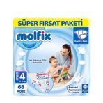 Molfix No:4+ Maxi Plus 68 Adet Bebek Bezi