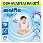 Molfix No:4+ Maxi Plus 84 Adet Bebek Bezi