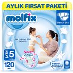 Molfix No:5 Junior 120 Adet Bebek Bezi