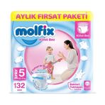 Molfix No:5 Junior 132 Adet Külot Bebek Bezi