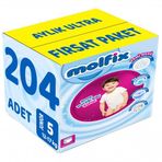 Molfix No:5 Junior 204 Adet Külot Bebek Bezi