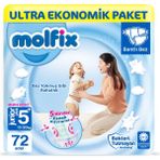Molfix No:5+ Junior Plus 72 Adet Bebek Bezi