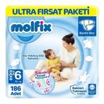 Molfix No:6 XLarge 186 Adet Bebek Bezi