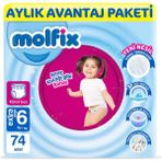 Molfix No:6 XLarge 74 Adet Külot Bebek Bezi