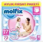 Molfix No:7 XXLarge 72 Adet Külot Bebek Bezi