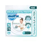 Molfix Premium 6 Numara Extra Large 54'Lü 4 Adet Bebek Bezi